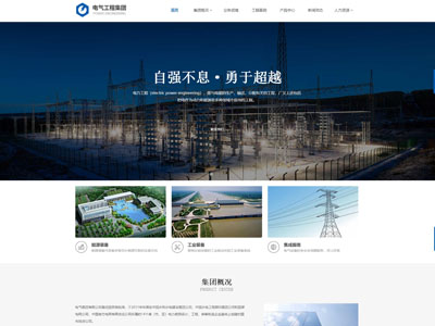 电气工程设计集团工程企业建站-案例